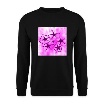 5 STARS SMILING LILAC - Unisex Sweatshirt - black - Front - Alina (178cm) & Michal (187cm)