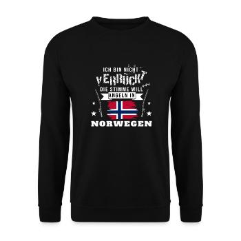 Verrückt nach Norwegen - Unisex Pullover - Schwarz - Vorne - Alina (178cm) & Michal (187cm)