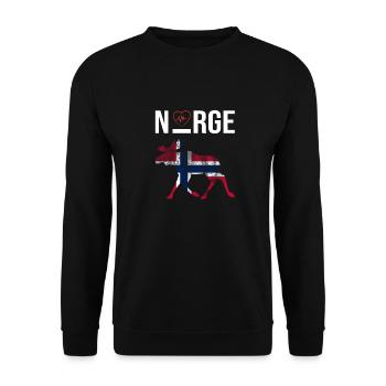 Norge Love - Unisex Pullover - Schwarz - Vorne - Alina (178cm) & Michal (187cm)