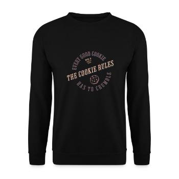 The Cookie Rules - Cookie Rules - Gift - Unisex Sweatshirt - black - Front - Alina (178cm) & Michal (187cm)