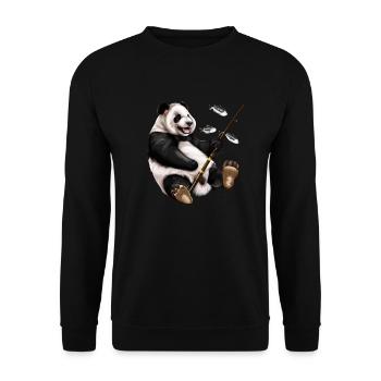 Fishing Panda, Fishing, Fishing - Unisex Sweatshirt - black - Front - Alina (178cm) & Michal (187cm)