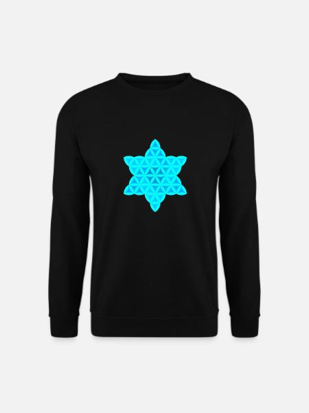 Heiliger Stern - Stern des Lebens 02/Inv/Blau, - Unisex Pullover - Schwarz