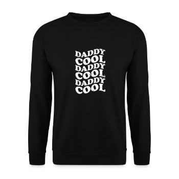 Daddy Cool Father Retro - Unisex Sweatshirt - black - Front - Alina (178cm) & Michal (187cm)
