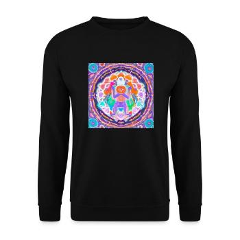 Yeti Mandala Mania - Unisex Sweatshirt - black - Front - Alina (178cm) & Michal (187cm)