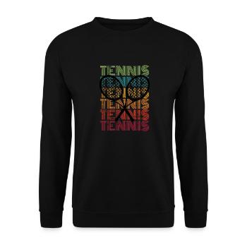 Tennis Vintage - Unisex Sweatshirt - black - Front - Alina (178cm) & Michal (187cm)