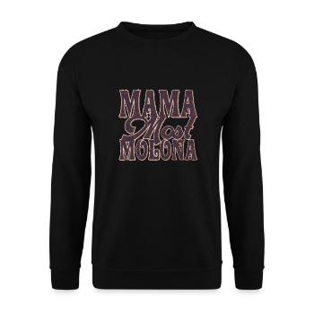 Mama most Molona - Unisex Pullover - Schwarz - Vorne - Alina (178cm) & Michal (187cm)