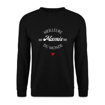 meilleure mamie du monde - Sweat-shirt Unisexe - noir - Devant - Alina (178cm) & Michal (187cm)