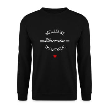 meilleure marraine du monde - Sweat-shirt Unisexe - noir - Devant - Alina (178cm) & Michal (187cm)