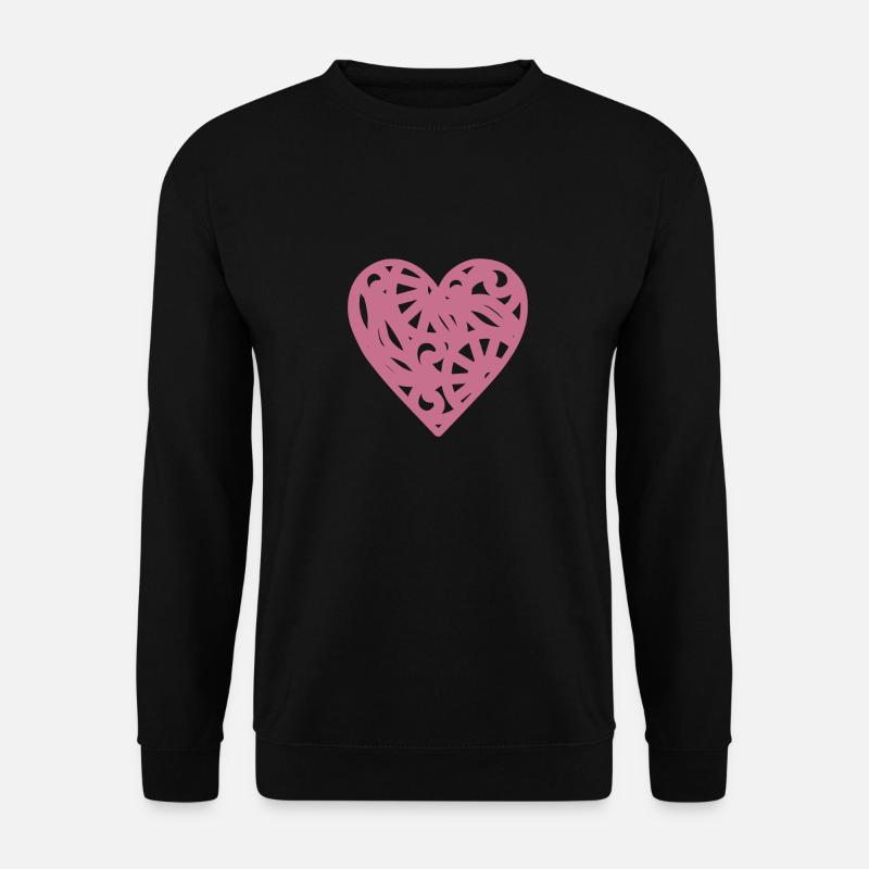 Herz - Unisex Pullover - Schwarz