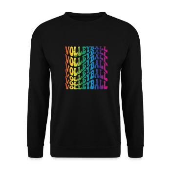 Volleyball Retro - Unisex Pullover - Schwarz - Vorne - Alina (178cm) & Michal (187cm)