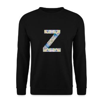 Letter Z in mandala - Unisex Sweatshirt - black - Front - Alina (178cm) & Michal (187cm)