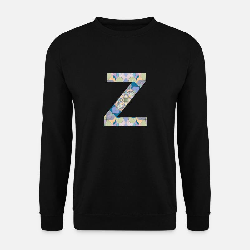 Buchstabe Z im Mandala - Unisex Pullover - Schwarz