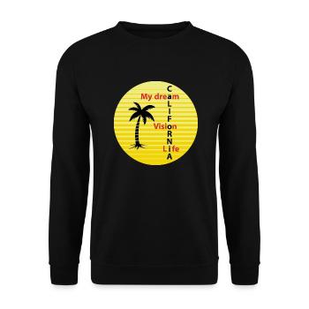 California - Unisex Pullover - Schwarz - Vorne - Alina (178cm) & Michal (187cm)