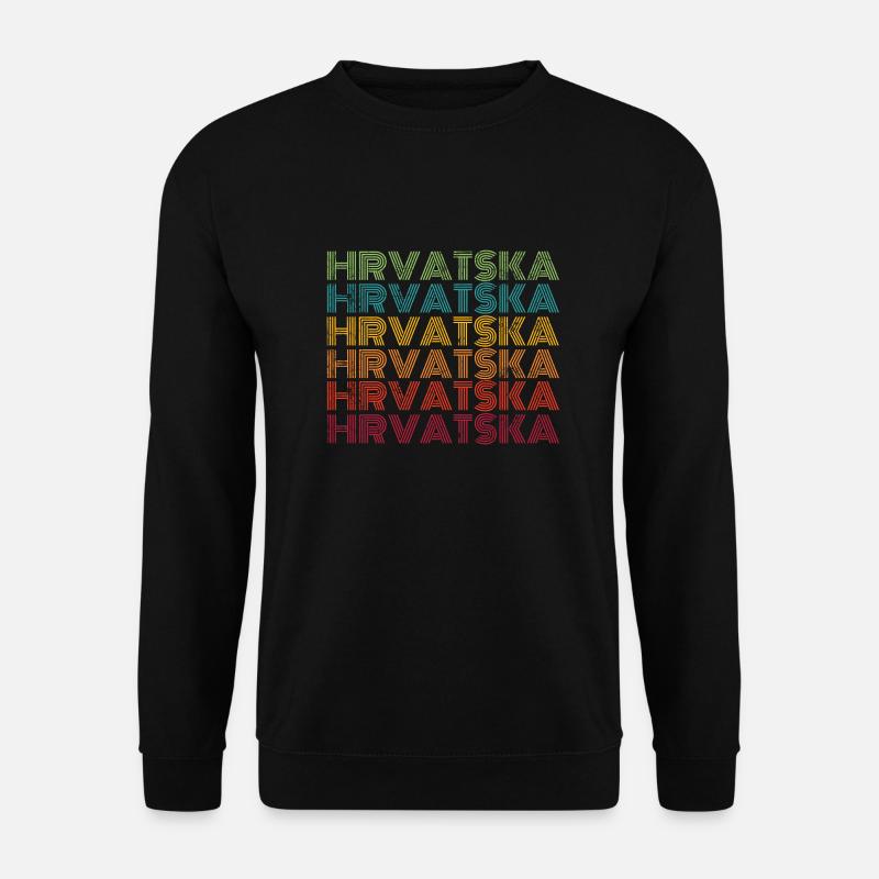 Hrvatska Retro - Unisex Pullover - Schwarz