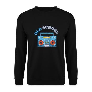 Old School Vintage - Sweat-shirt Unisexe - noir - Devant - Alina (178cm) & Michal (187cm)