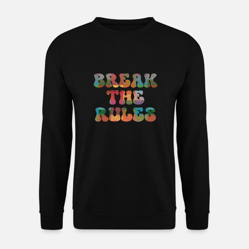 Break the Rules Retro - Unisex Sweatshirt - black