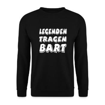 Bart - Unisex Pullover - Schwarz - Vorne - Alina (178cm) & Michal (187cm)