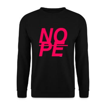 NOPE - ne soyez pas un béni-oui-oui! - Sweat-shirt Unisexe - noir - Devant - Alina (178cm) & Michal (187cm)