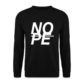NOPE - ne soyez pas un béni-oui-oui! - Sweat-shirt Unisexe - noir - Devant - Alina (178cm) & Michal (187cm)