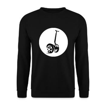 E-Scooter E-Roller Scooter - Unisex Sweatshirt - black - Front - Alina (178cm) & Michal (187cm)
