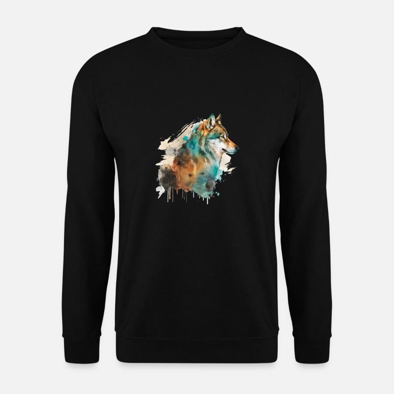 Wolf 2 - Unisex Pullover - Schwarz