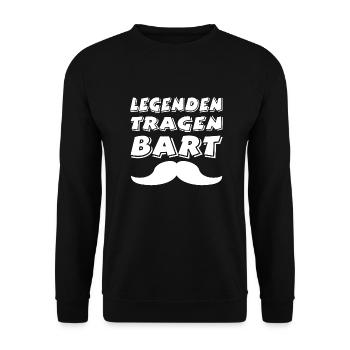 Bart - Unisex Pullover - Schwarz - Vorne - Alina (178cm) & Michal (187cm)