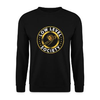 Trombone Instrument, Low Level Society, Funny - Unisex Pullover - Schwarz - Vorne - Alina (178cm) & Michal (187cm)