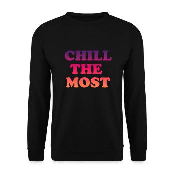 Chill the Most - Unisex Pullover - Schwarz - Vorne - Alina (178cm) & Michal (187cm)