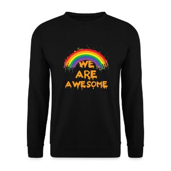 Famille LGBT Couples homosexuels - Sweat-shirt Unisexe - noir - Devant - Alina (178cm) & Michal (187cm)