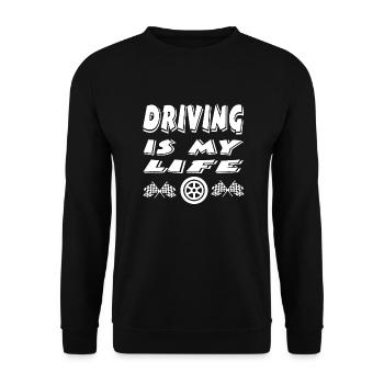Car - Unisex Sweatshirt - black - Front - Alina (178cm) & Michal (187cm)