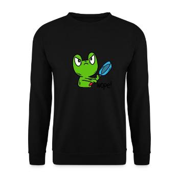 Drôle de grenouille, crapaud - Sweat-shirt Unisexe - noir - Devant - Alina (178cm) & Michal (187cm)