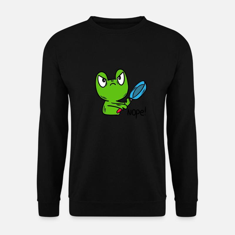 Witziger Frosch, Kröte - Unisex Pullover - Schwarz