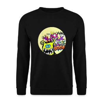 Grafitti Monster Boom - Unisex Sweatshirt - black - Front - Alina (178cm) & Michal (187cm)
