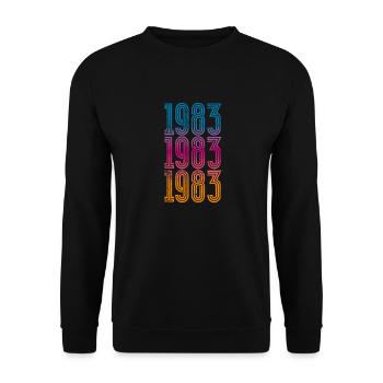 Millésime 1983 - Sweat-shirt Unisexe - noir - Devant - Alina (178cm) & Michal (187cm)
