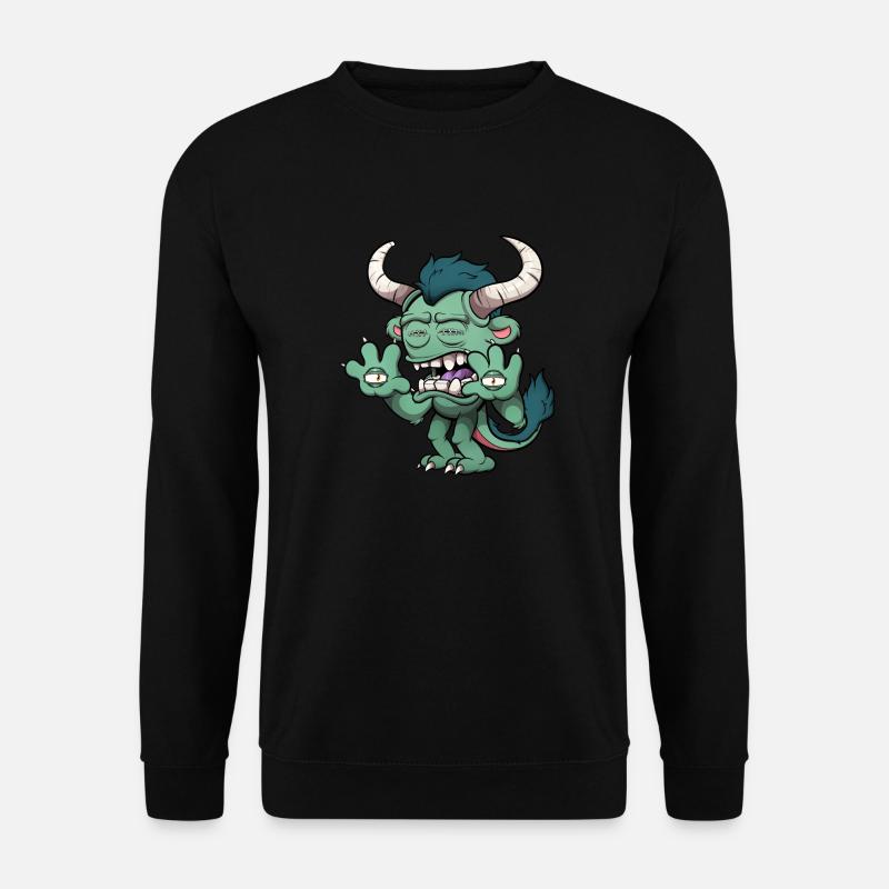 Grünes Monster - Unisex Pullover - Schwarz