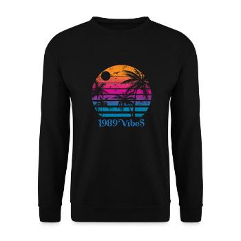 Millésime 1989 - Sweat-shirt Unisexe - noir - Devant - Alina (178cm) & Michal (187cm)