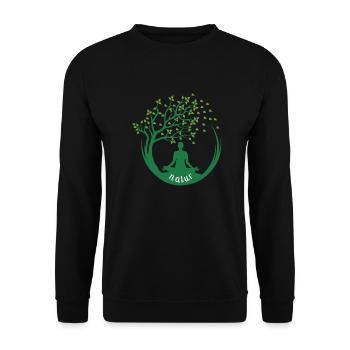 Nature - Unisex Pullover - Schwarz - Vorne - Alina (178cm) & Michal (187cm)