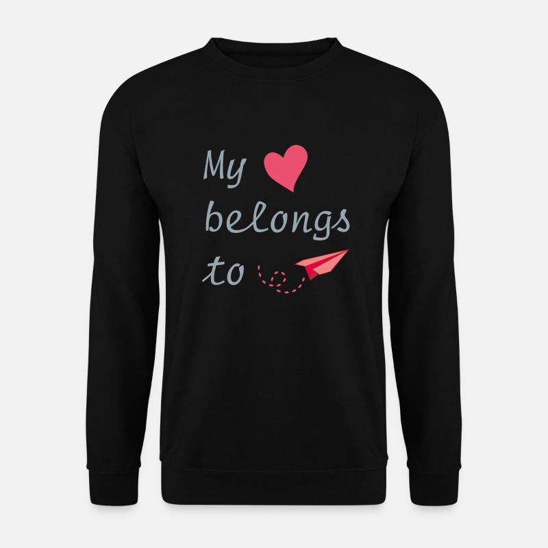 Mon cœur appartient à - Sweat-shirt Unisexe - noir
