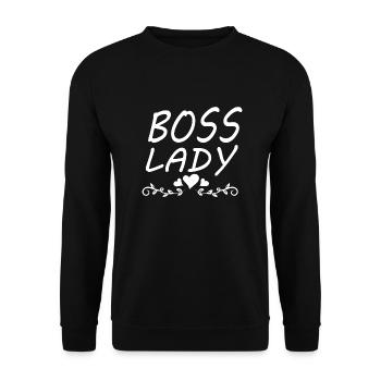 Boss Queen Gift Femmes Filles Dame - Sweat-shirt Unisexe - noir - Devant - Alina (178cm) & Michal (187cm)