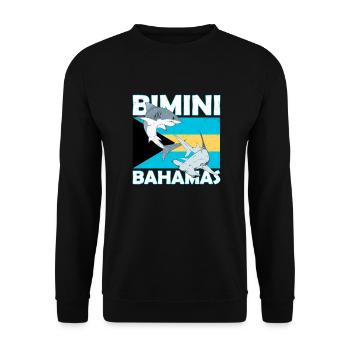 Bimini Bahamas flag - Unisex Sweatshirt - black - Front - Alina (178cm) & Michal (187cm)