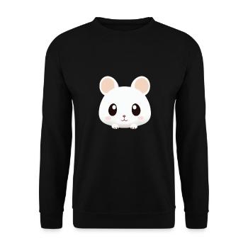 Cute Cartoon Hamster Love Pet 19 - Unisex Sweatshirt - black - Front - Alina (178cm) & Michal (187cm)