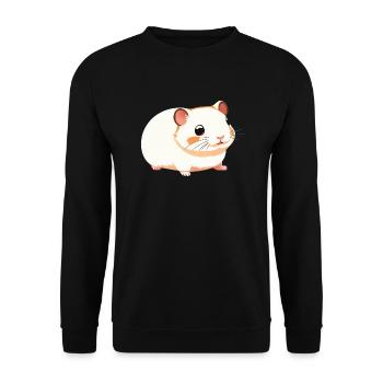 Cute Cartoon Hamster Love Pet 11 - Unisex Sweatshirt - black - Front - Alina (178cm) & Michal (187cm)