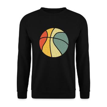 Basketball vintage retro - Unisex Pullover - Schwarz - Vorne - Alina (178cm) & Michal (187cm)
