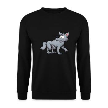 Grey Wolf - Unisex Sweatshirt - black - Front - Alina (178cm) & Michal (187cm)