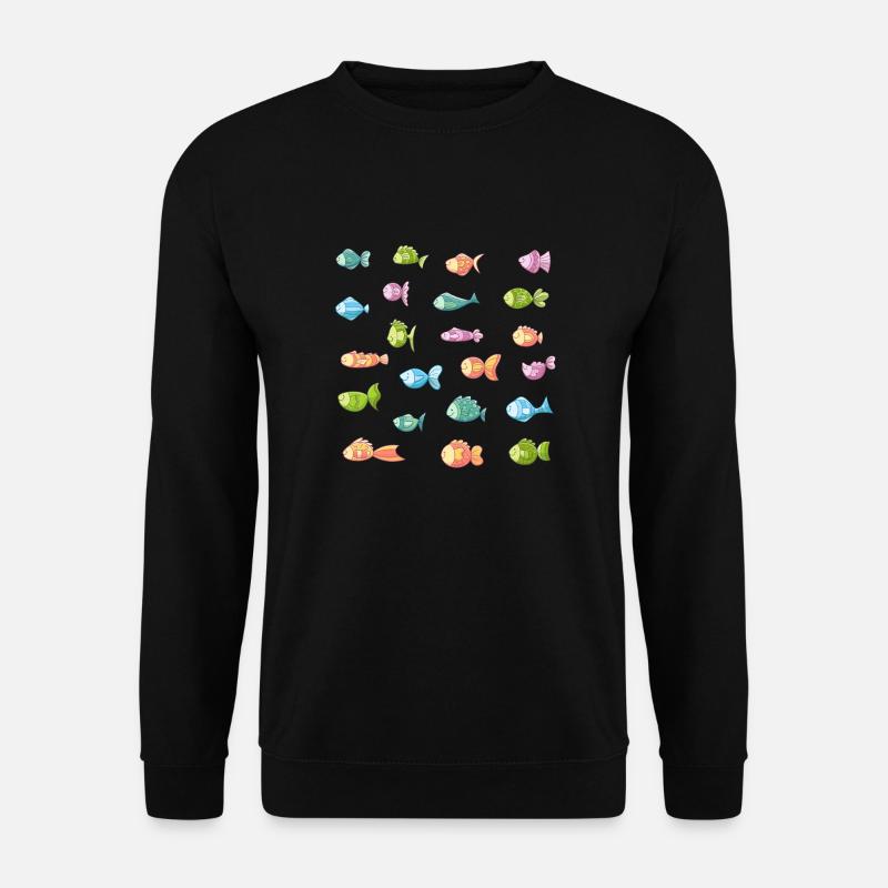 Niedliche bunte Fische - Unisex Pullover - Schwarz