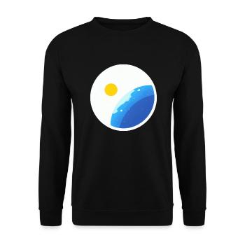 Cute Cartoon Depiction of Planet Earth 5 - Unisex Sweatshirt - black - Front - Alina (178cm) & Michal (187cm)