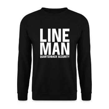 Lineman Quarterback Security - Unisex Sweatshirt - black - Front - Alina (178cm) & Michal (187cm)