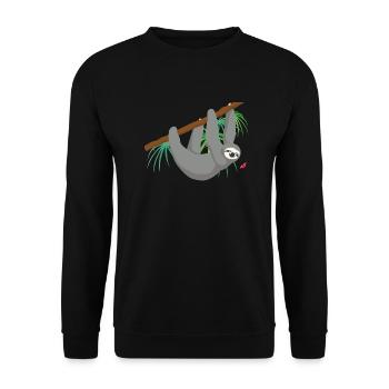 Faultier - Unisex Pullover - Schwarz - Vorne - Alina (178cm) & Michal (187cm)