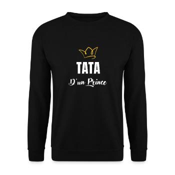 tata d'un prince - Sweat-shirt Unisexe - noir - Devant - Alina (178cm) & Michal (187cm)