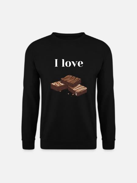 I love brownies - Unisex Pullover - Schwarz